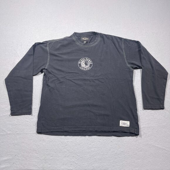 VTG Chicago Blackhawks Roger Edwards Shirt Men M Pullover‎ NHL 90s Long Sleeve - Picture 1 of 12